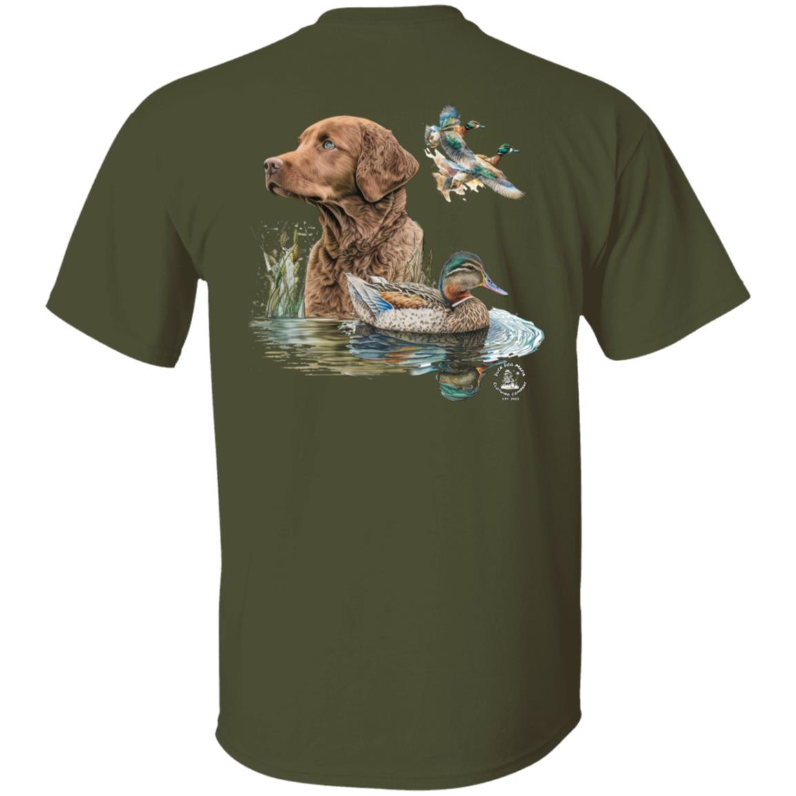 Chesapeake Bay Retriever and the Ducks