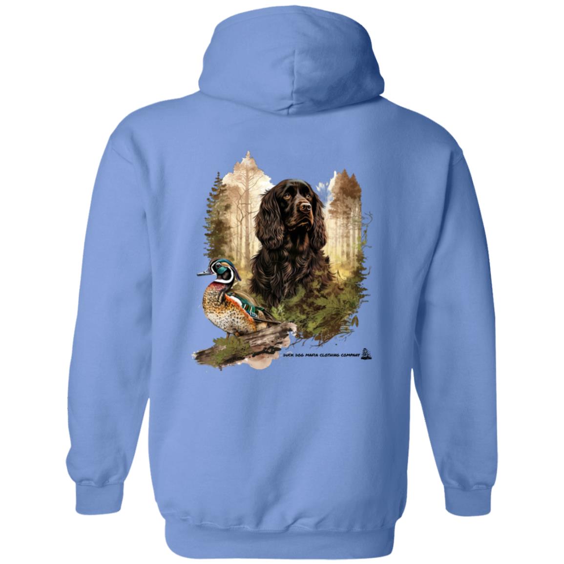 Boykin Spaniel and Wood Duck