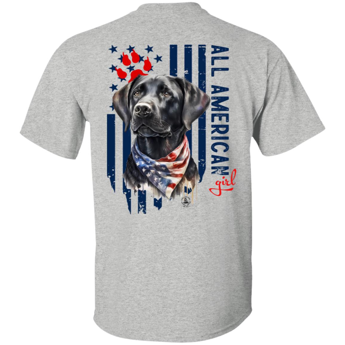 All American Girl Short Sleeve Black Lab