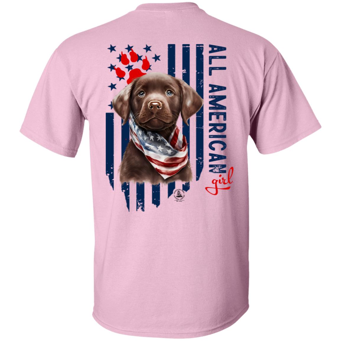 All American Girl Short Sleeve Chocolate Lab Puppy