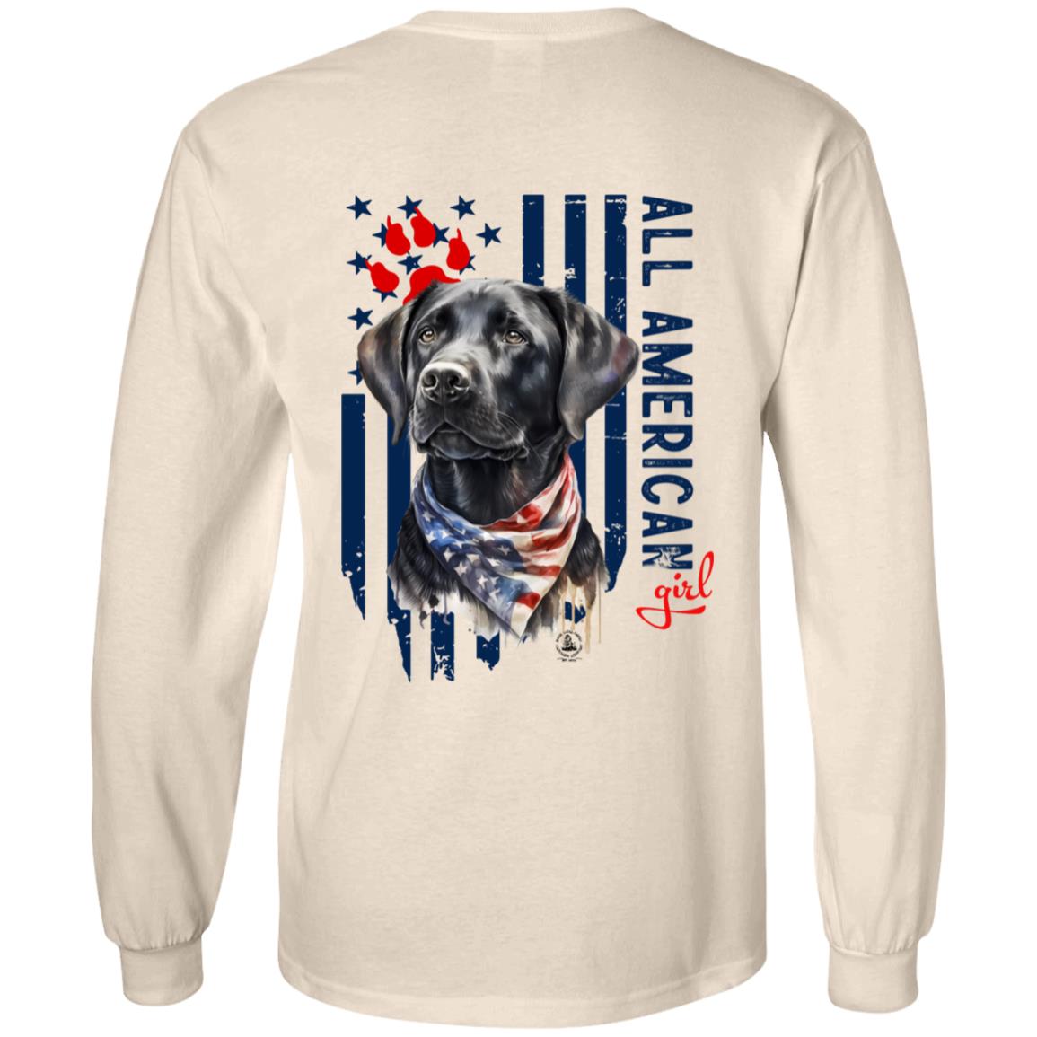 All American Girl Long Sleeve Black Lab