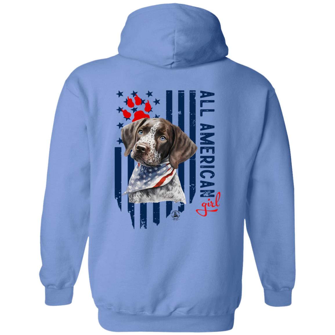 All American Girl Short Hair Pointer Puppy Hoodie