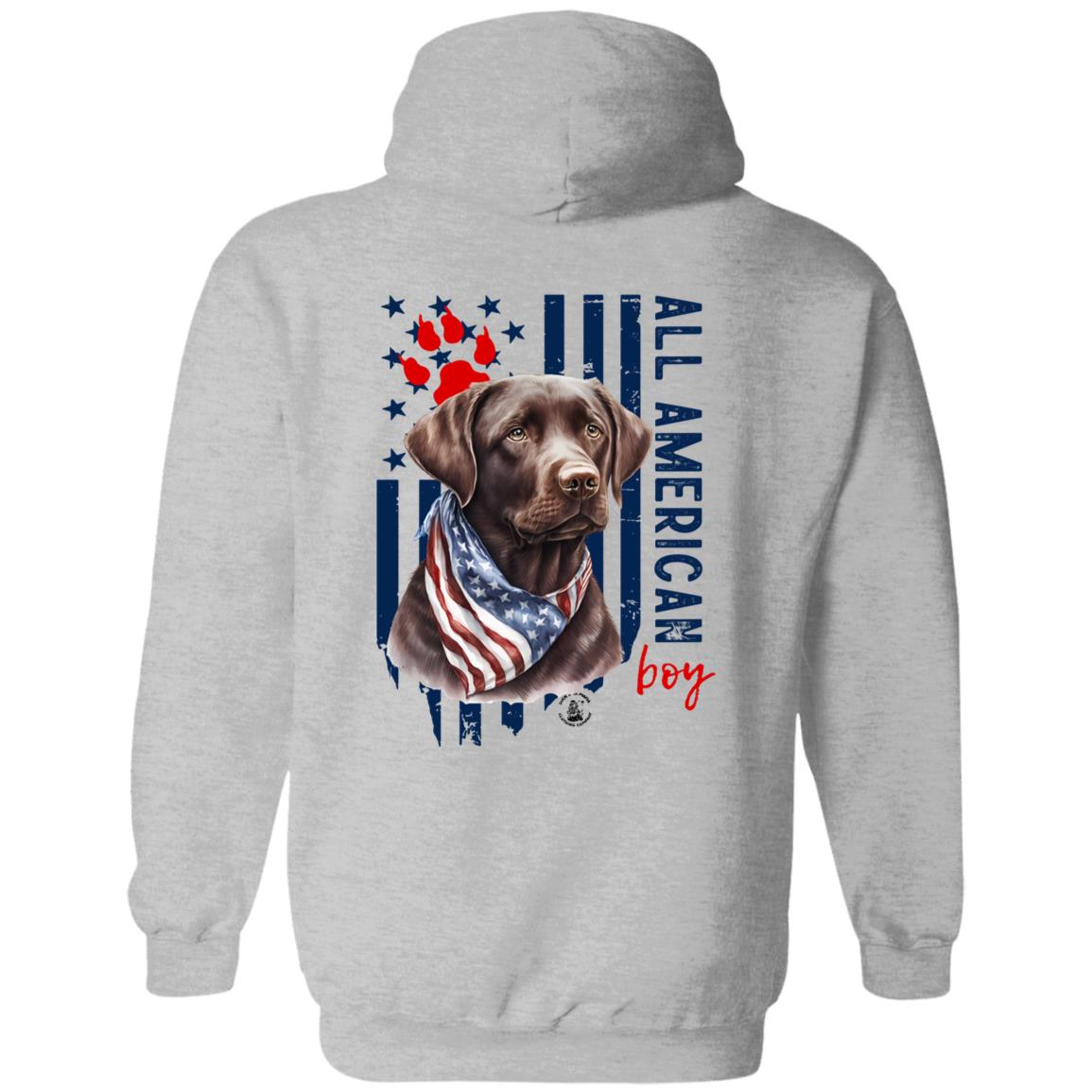 All American Boy Hoodie Chocolate Lab