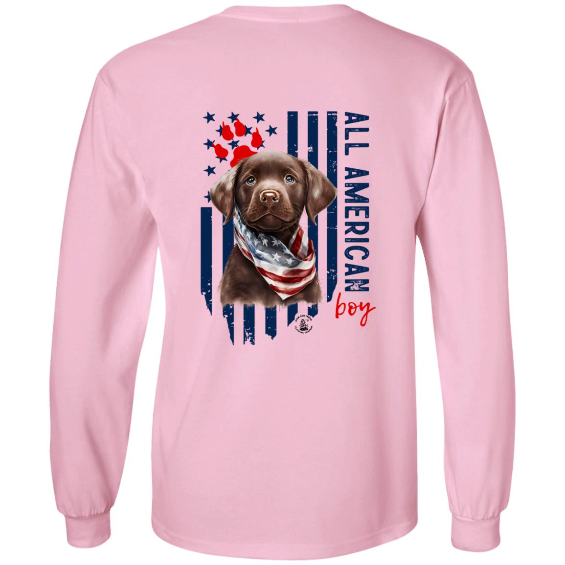 All American Boy Long Sleeve Chocolate Lab Puppy