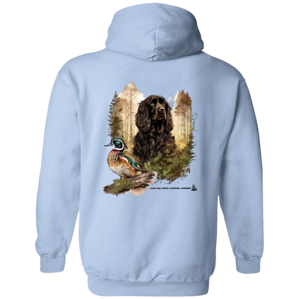 Boykin Spaniel and Wood Duck