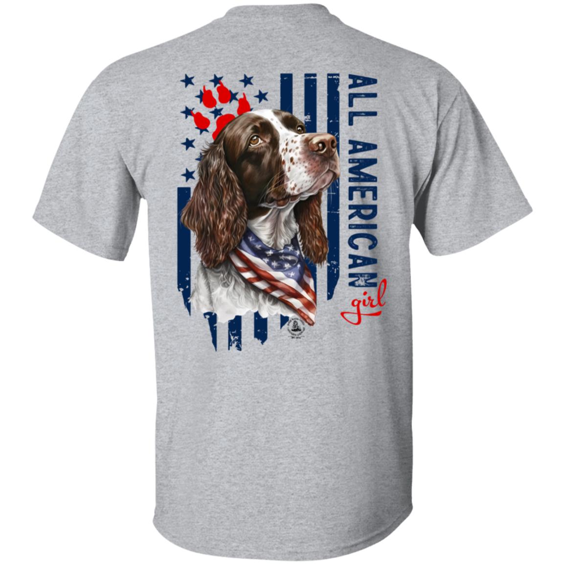All American Girl Short Sleeve Springer Spaniel