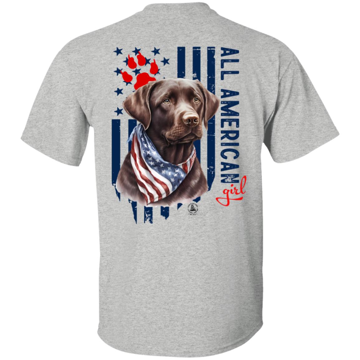 All American Girl Short Sleeve Chocolate Lab