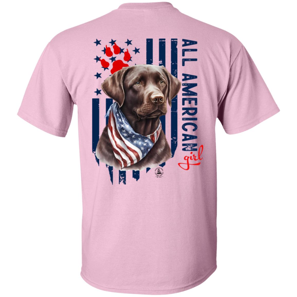 All American Girl Short Sleeve Chocolate Lab