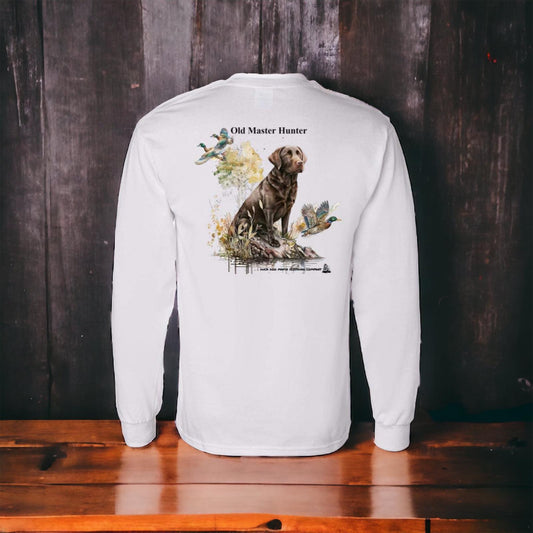 Old Master Hunter Chocolate Lab Long Sleeve T-Shirt