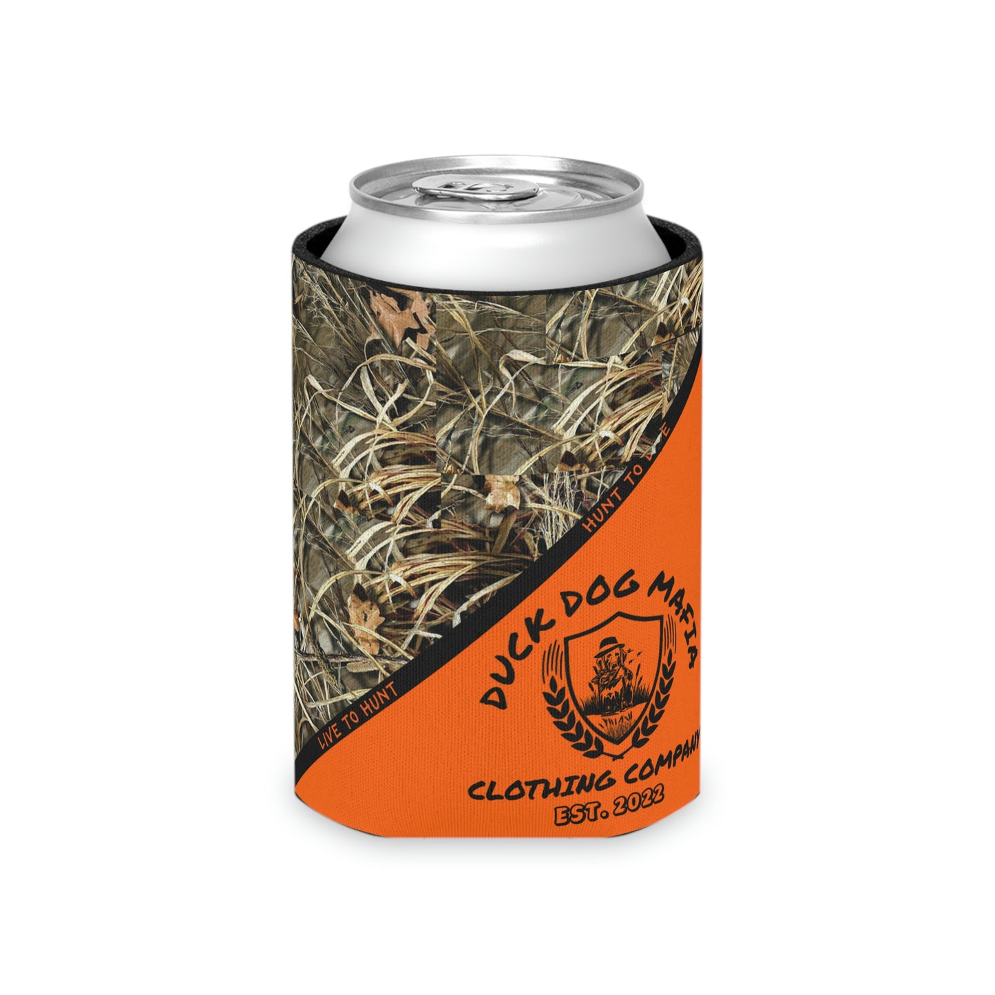 Camo/Blaze Orange Koozie