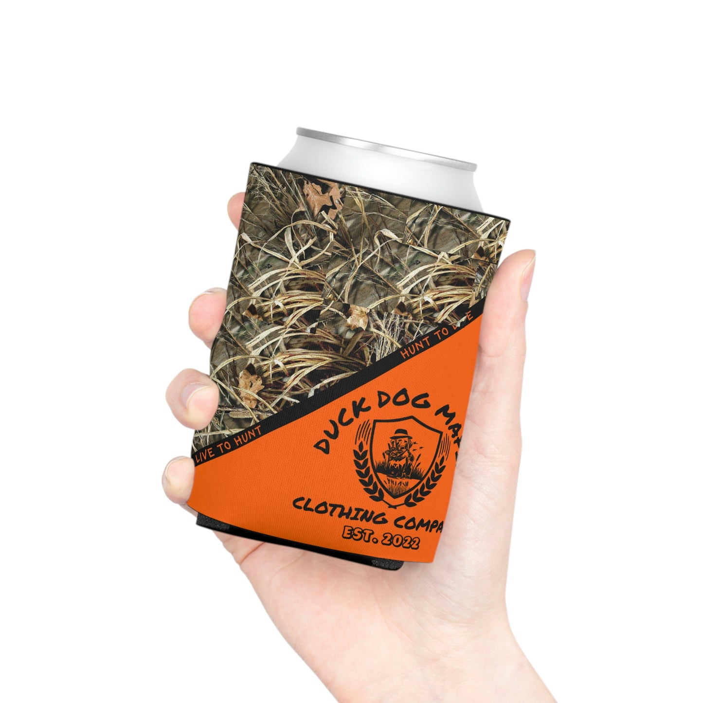 Camo/Blaze Orange Koozie
