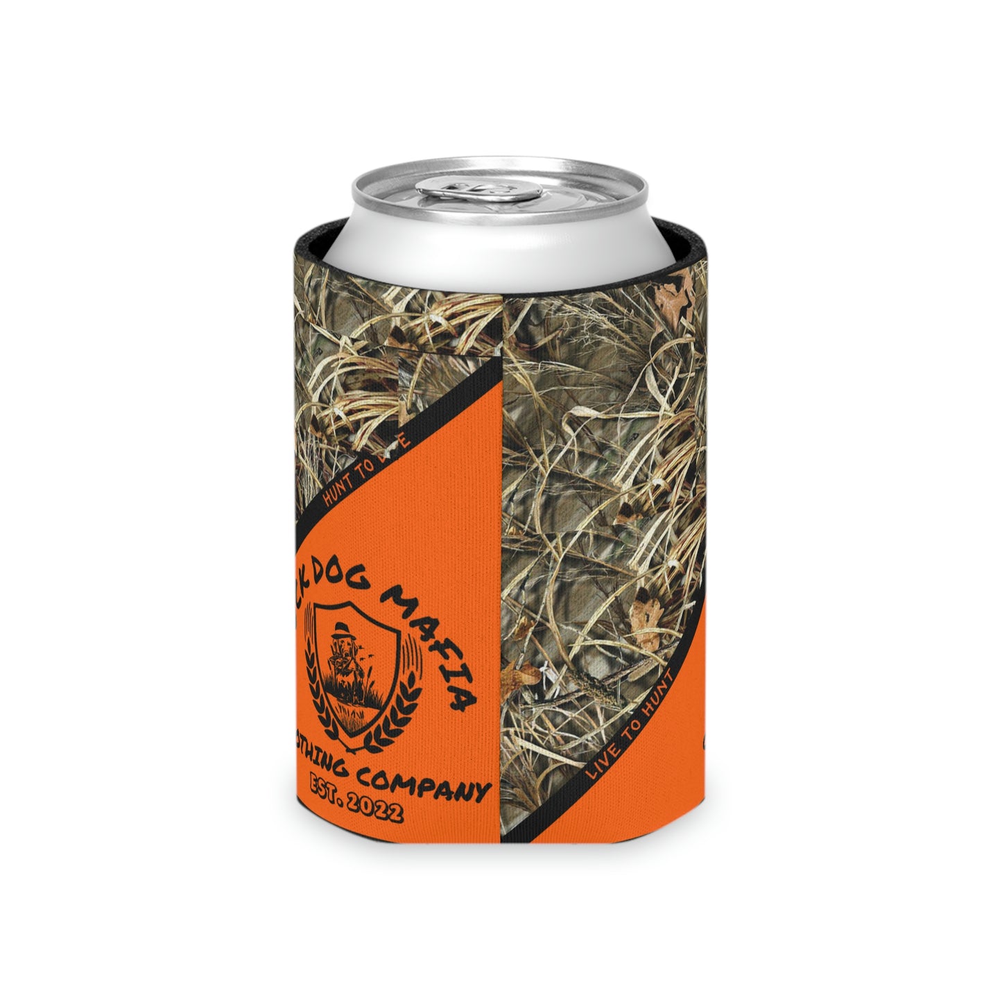 Camo/Blaze Orange Koozie