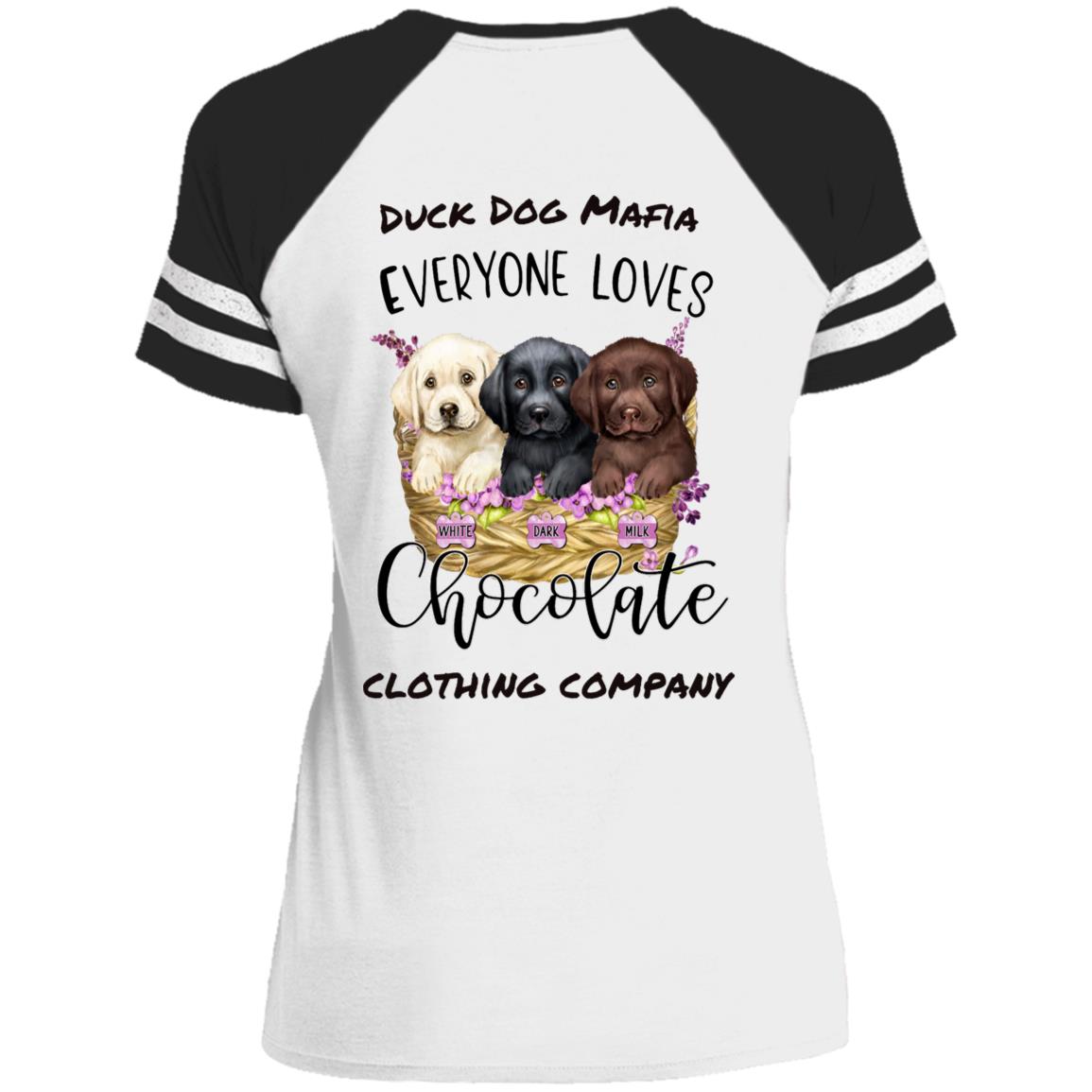 DDM EVERYONE LOVES CHOCOLATE   Ladies' Game V-Neck T-Shirt