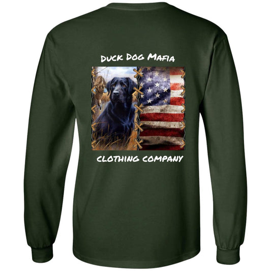 BLACK LAB / AMERICAN FLAG WHITE LETTING