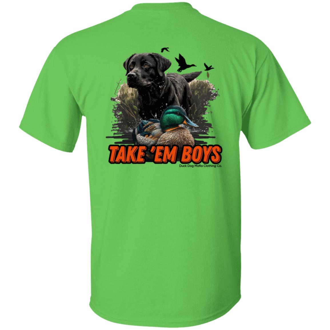 Black Lab & Decoy TAKE 'EM BOYS Full DDMCC Shield Logo