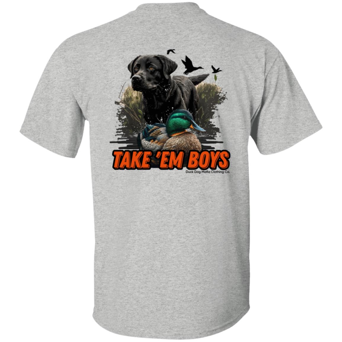 Black Lab & Decoy TAKE 'EM BOYS Full DDMCC Shield Logo
