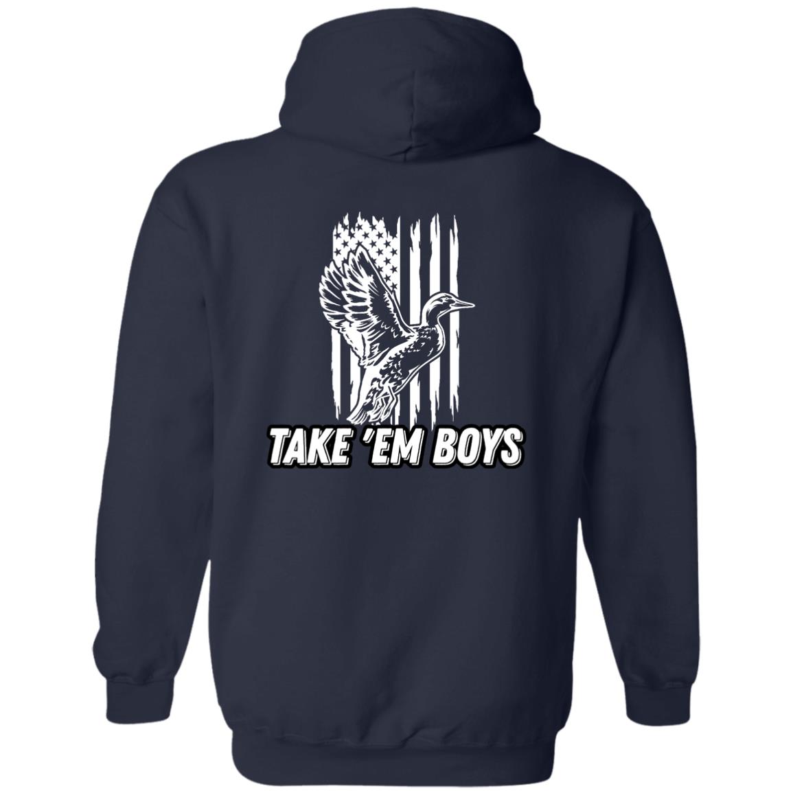American Flag TAKE 'EM BOYS White Letting DDMCC Logo Full Chest