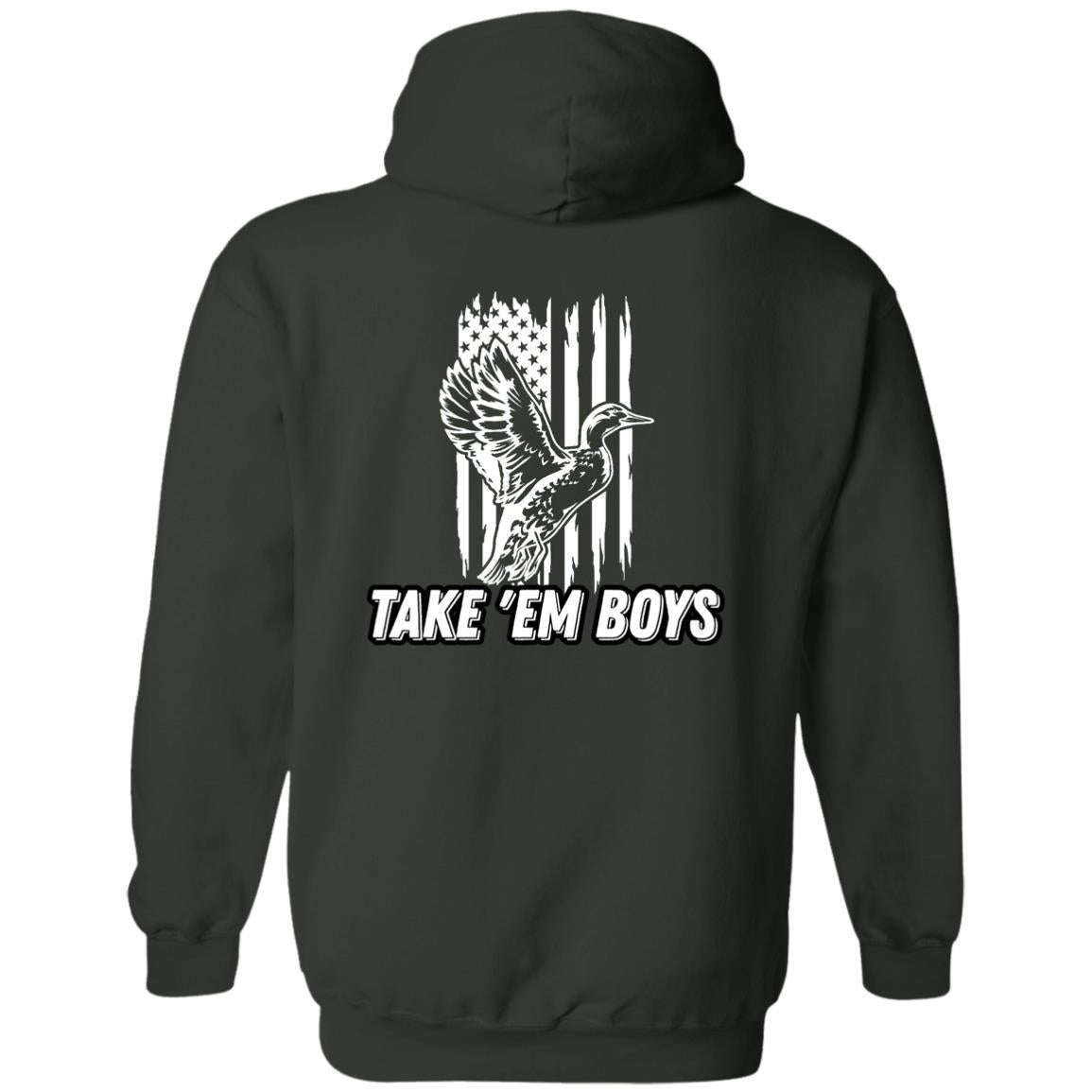 American Flag TAKE 'EM BOYS White Letting DDMCC Logo Full Chest