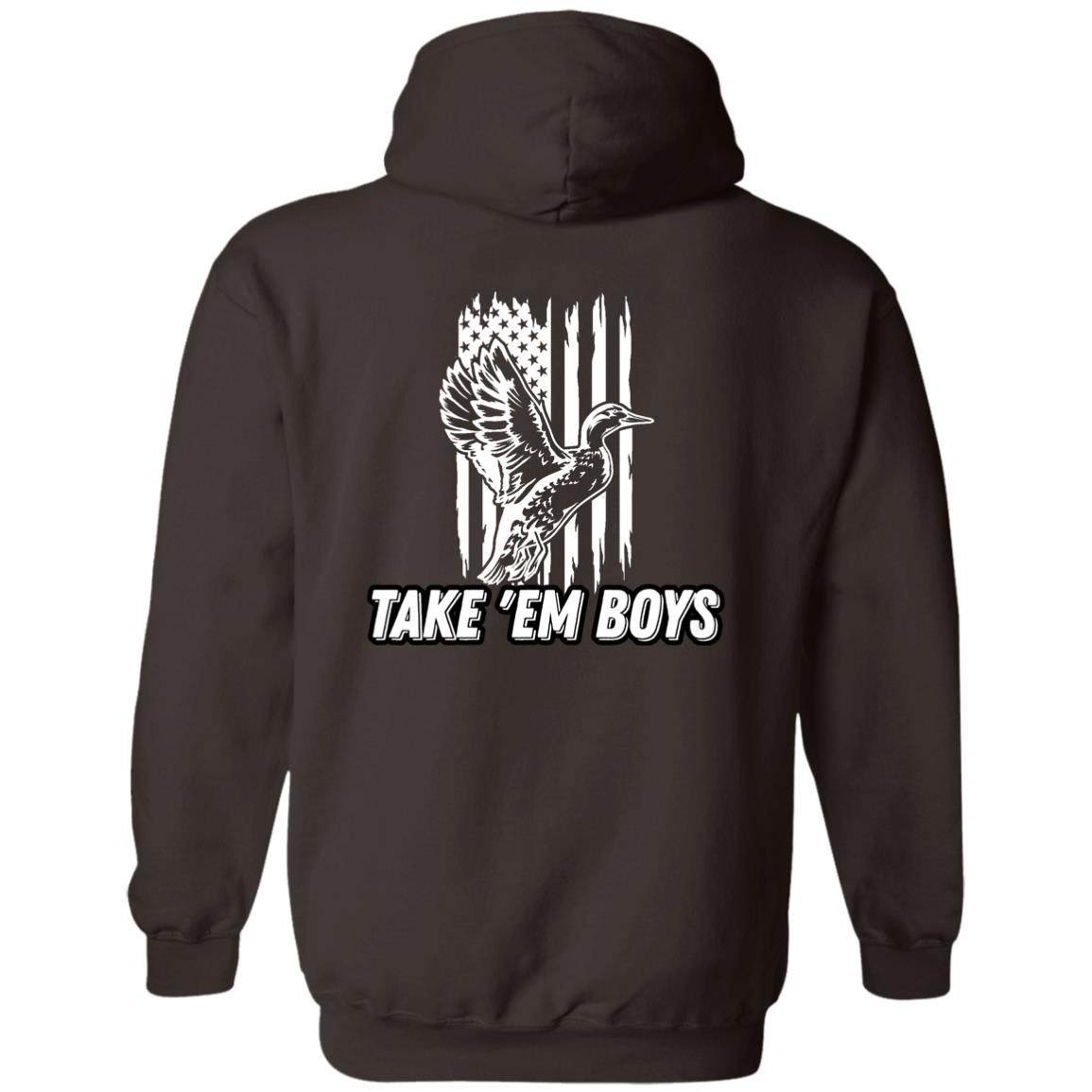 American Flag TAKE 'EM BOYS White Letting DDMCC Logo Left Chest