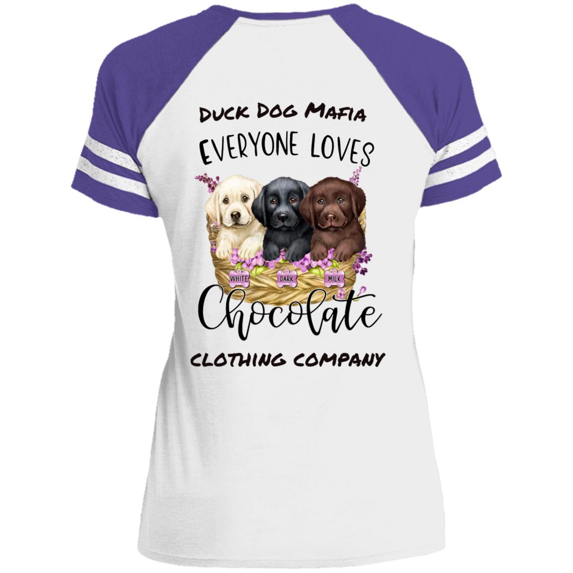 DDM EVERYONE LOVES CHOCOLATE   Ladies' Game V-Neck T-Shirt