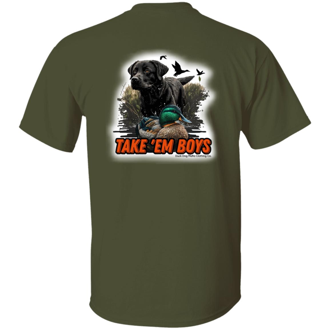 Black Lab & Decoy TAKE 'EM BOYS Full DDMCC Shield Logo