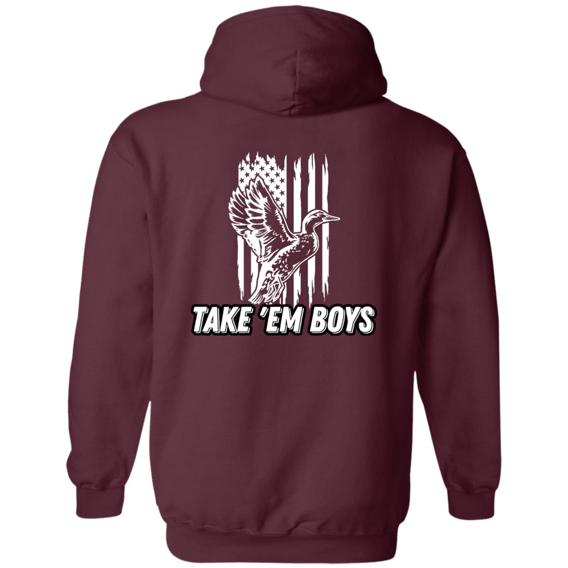 American Flag TAKE 'EM BOYS White Letting DDMCC Logo Full Chest