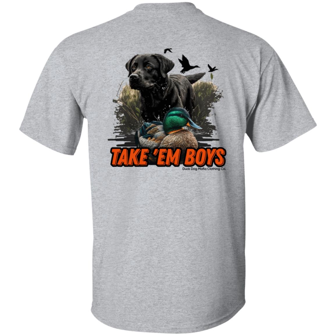 Black Lab & Decoy TAKE 'EM BOYS Full DDMCC Shield Logo