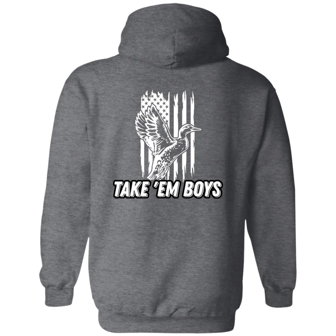 American Flag TAKE 'EM BOYS White Letting DDMCC Logo Left Chest