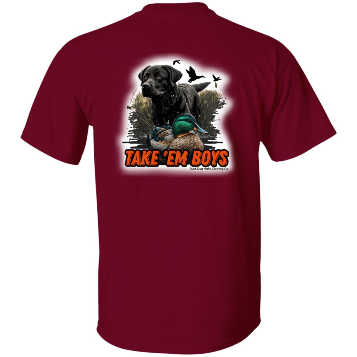 Black Lab & Decoy TAKE 'EM BOYS Full DDMCC Shield Logo