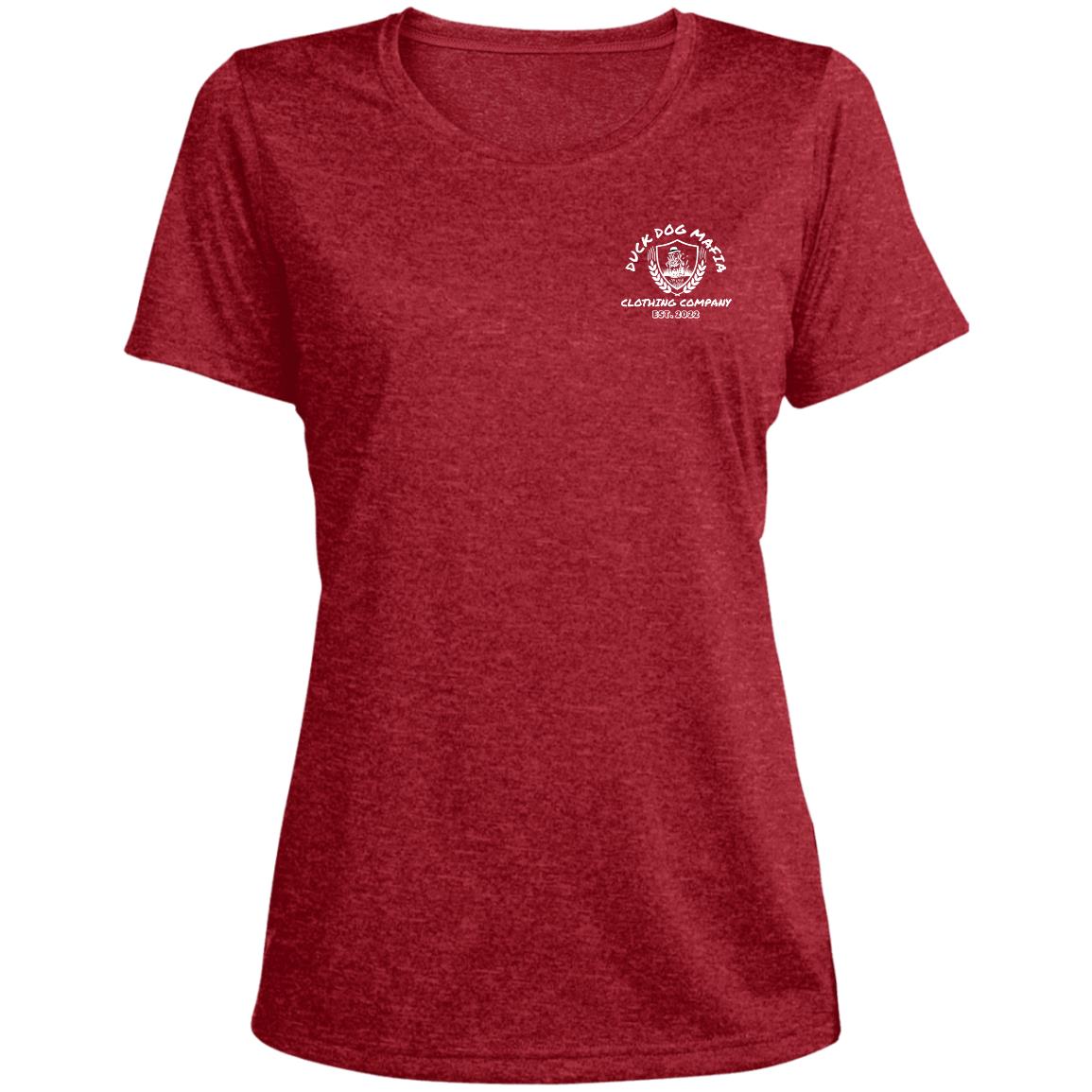 DDM WORKING lAB  LST360 Ladies' Heather Scoop Neck Performance Tee