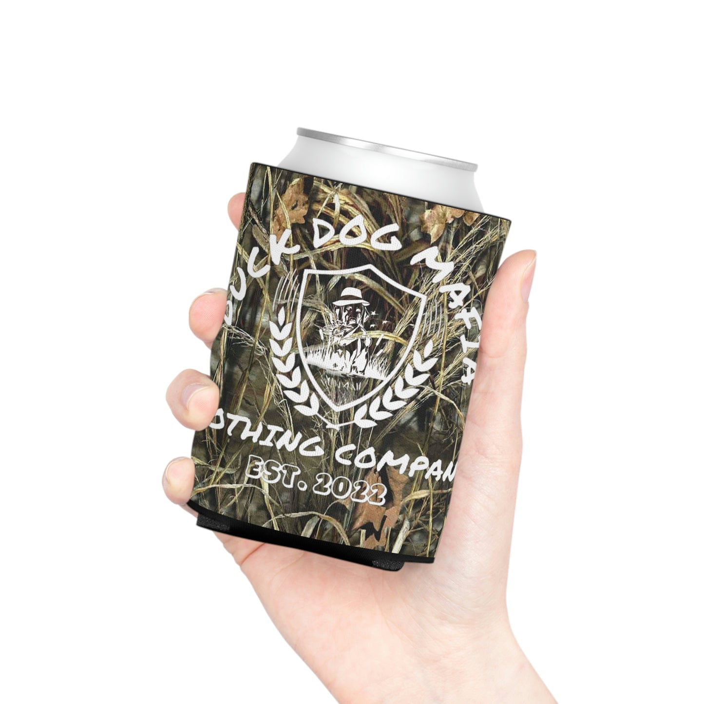 Camo Duck Dog Mafia Koozie