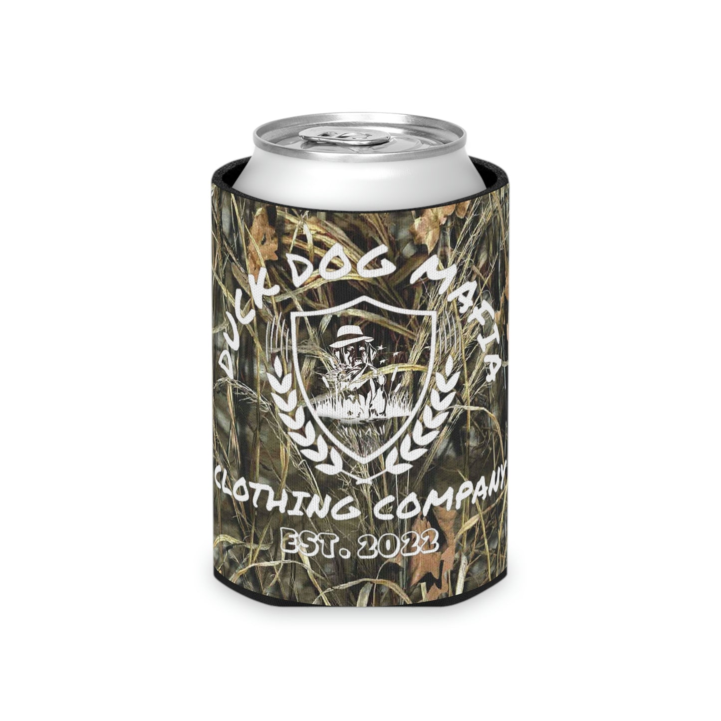 Camo Duck Dog Mafia Koozie