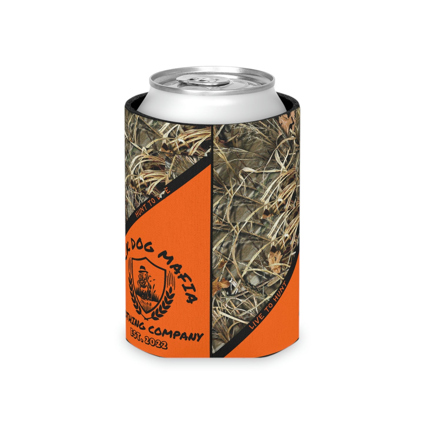 Camo/Blaze Orange Koozie
